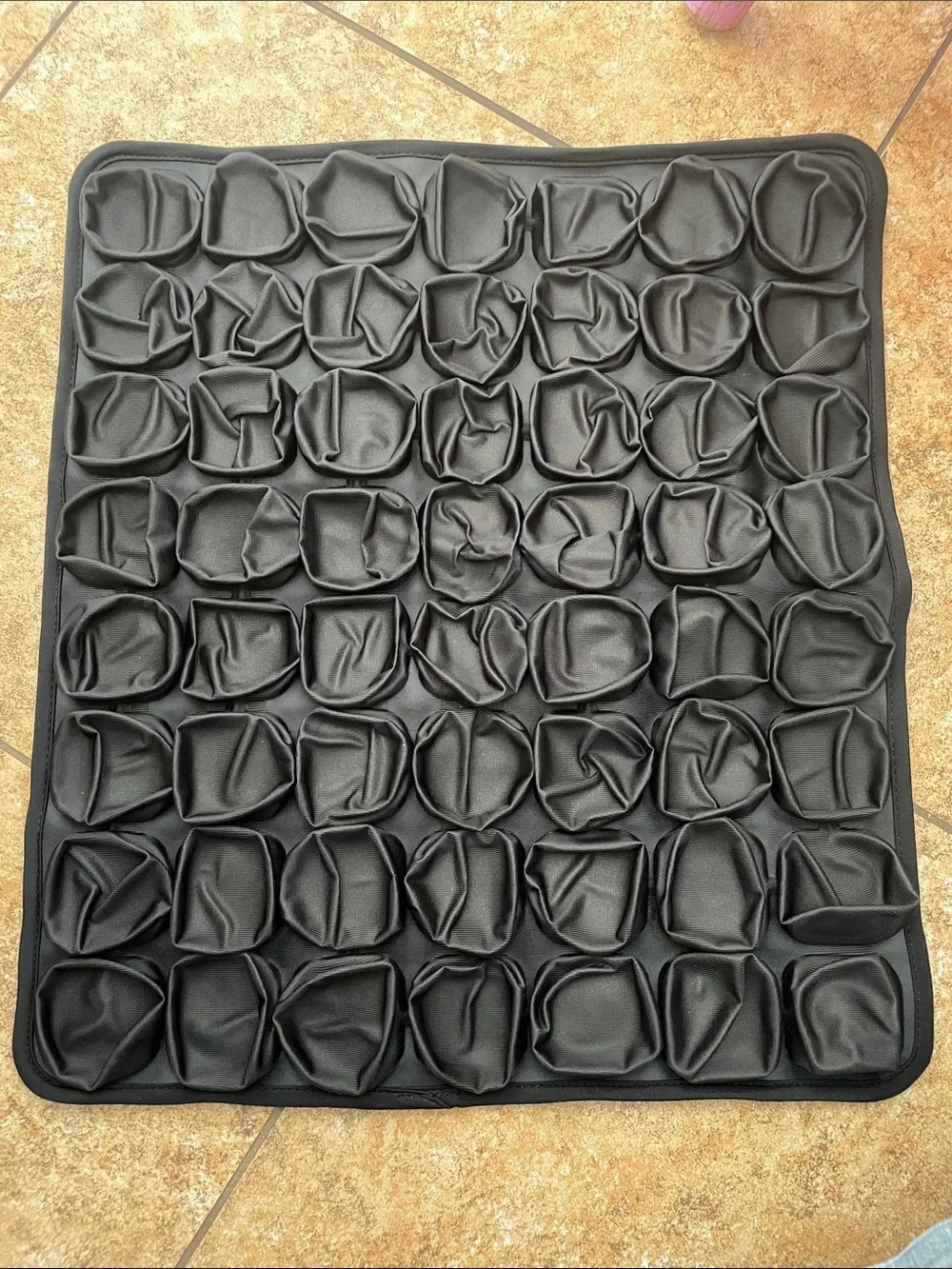 Black Padded Accessory Organizer Mat